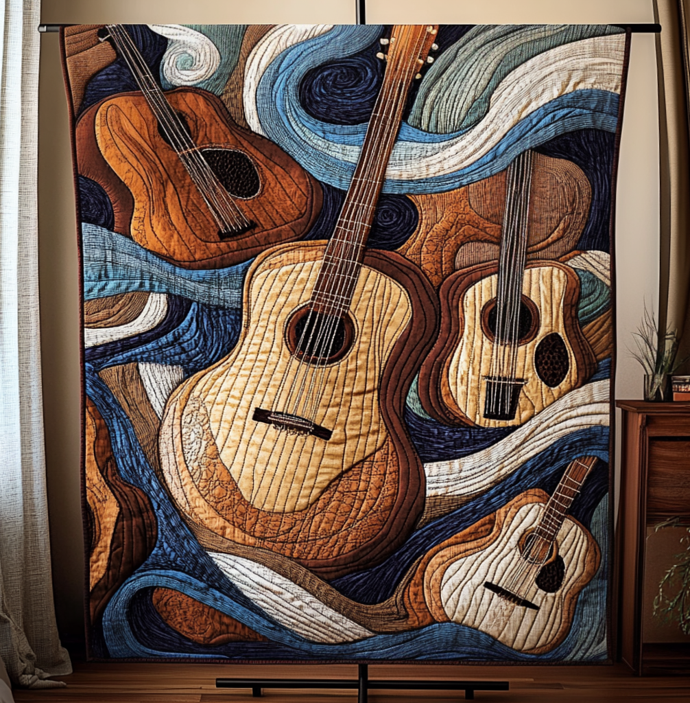 Acoustic Waves Quilted Blanket Best Sheet Sets Unique Mother's Day Gifts