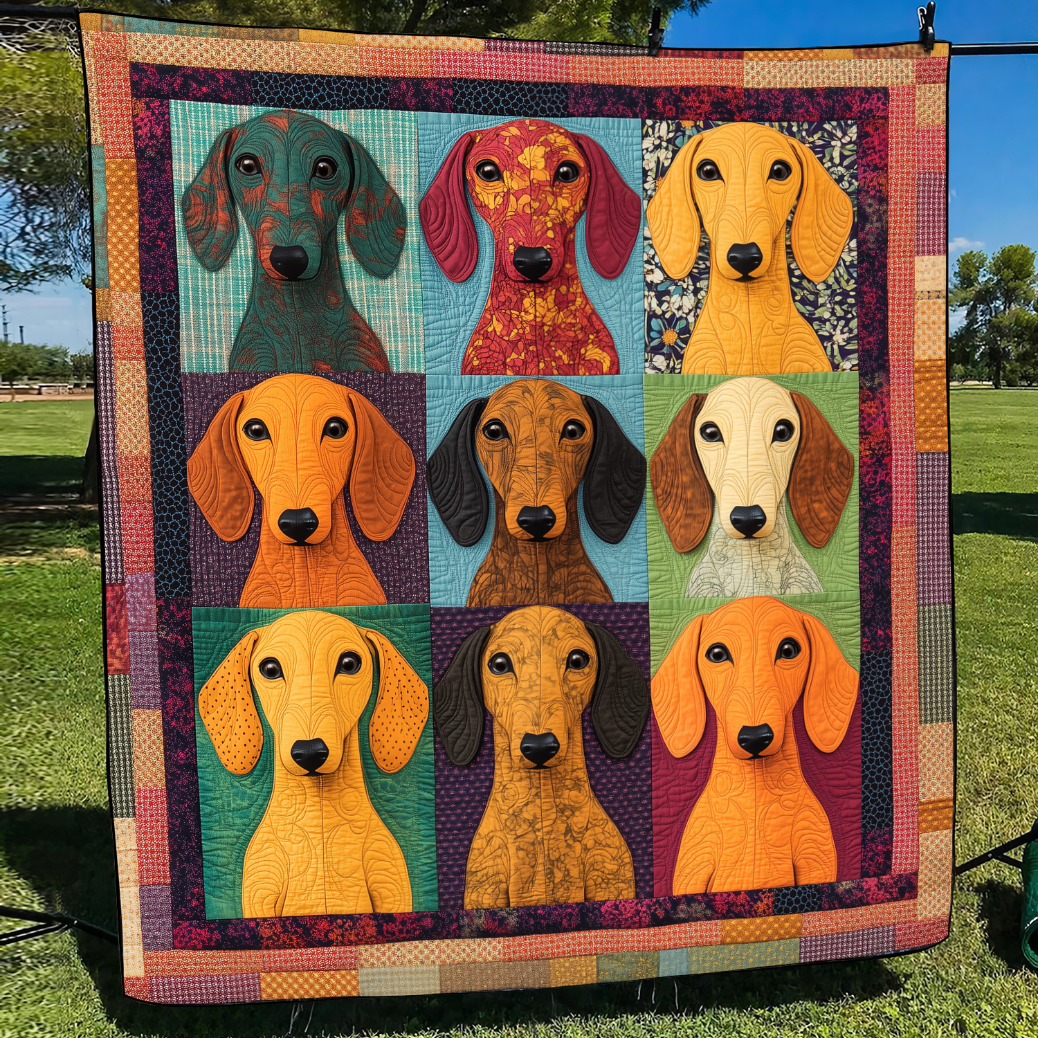Adorable Dachshund Quilted Blanket Bedroom Decor Ideas Dachshund Gifts For Her Him