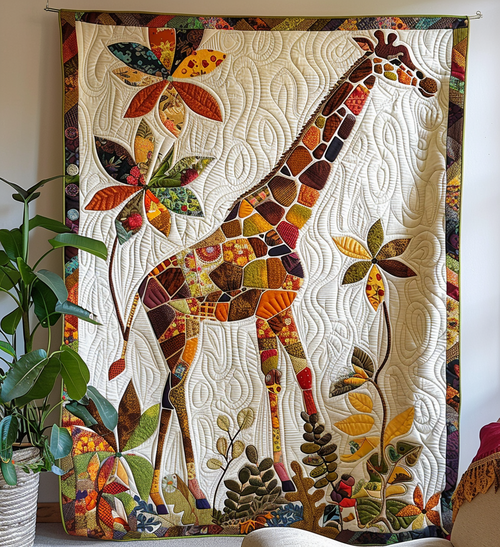 African Adventure Quilted Blanket Best King Size Sheets Unique Gifts For Giraffe Lovers