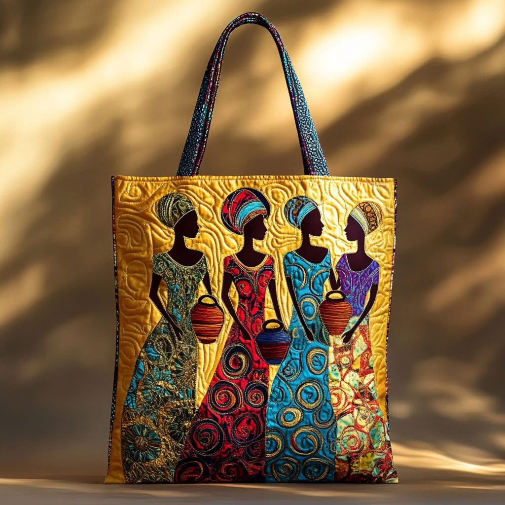 African Heritage Women Quilted Tote Bag Tribal Style Bag Gifts For Girlfriend