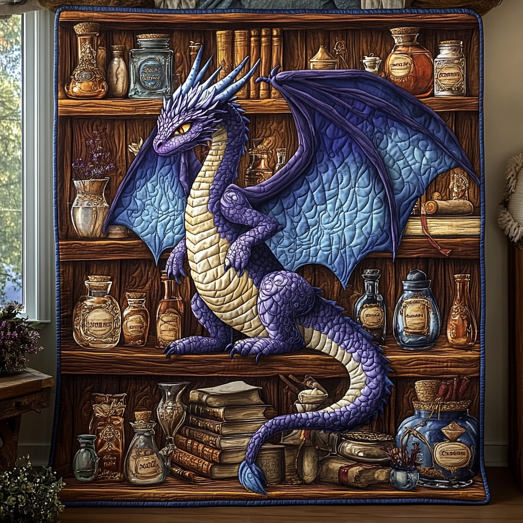 Alchemy Dragonet Quilted Blanket Comforter Sets Queen Dragon Gifts For Brothers
