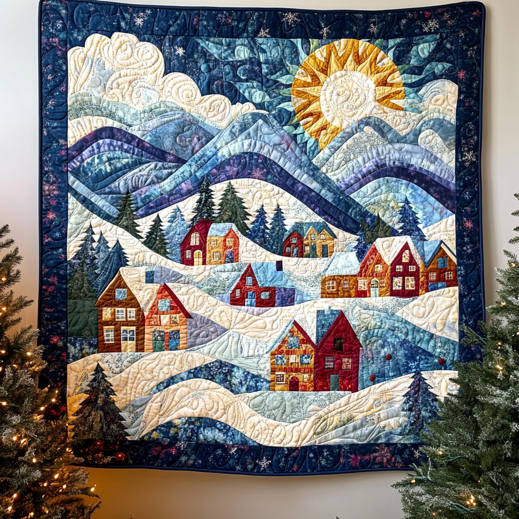 Alpine Village Charm Quilted Blanket Christmas Decorations For Your Room Christmas Presents For Mum