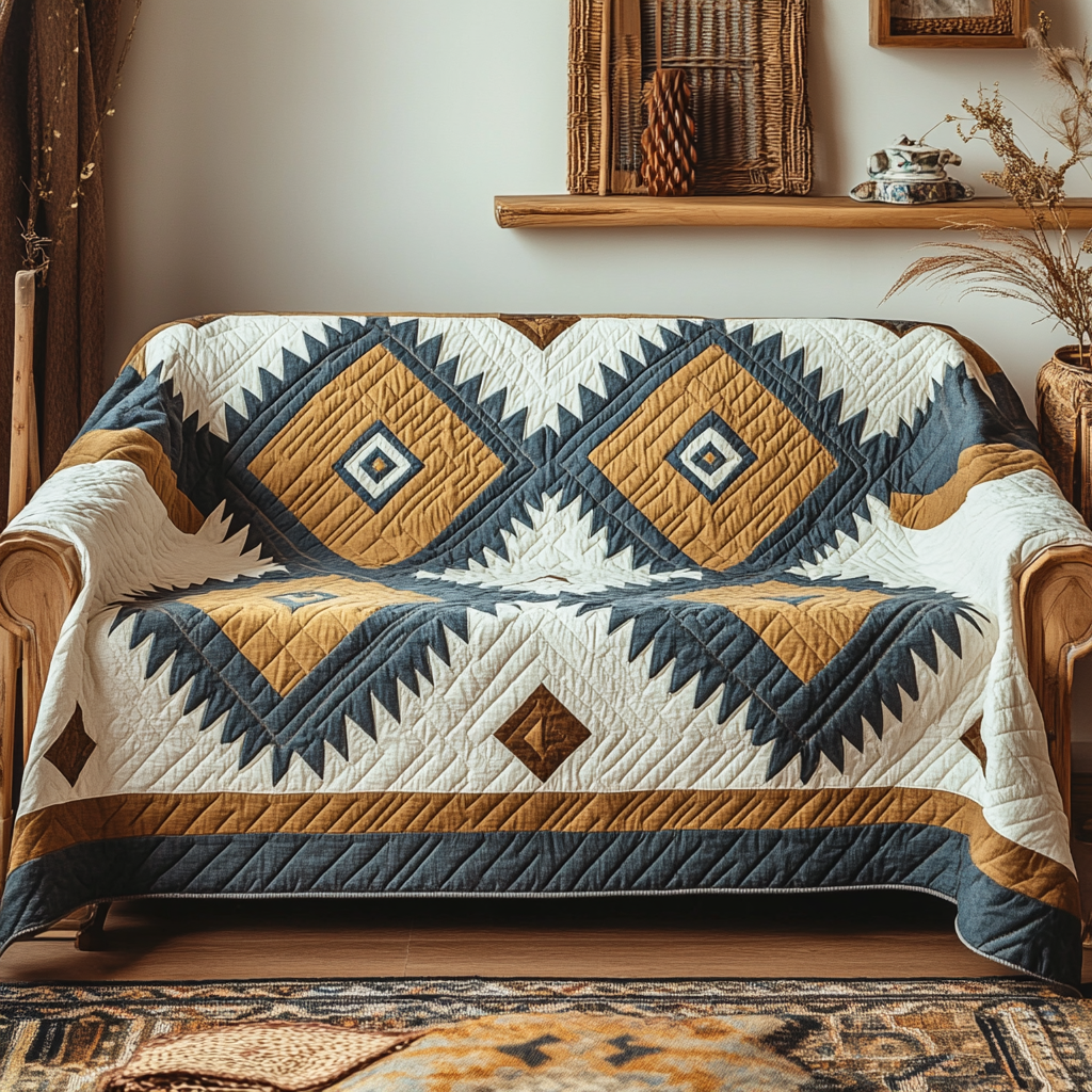 Amber Horizon Quilted Sofa Cover Indoor Decorations Best Gifts For Grandma