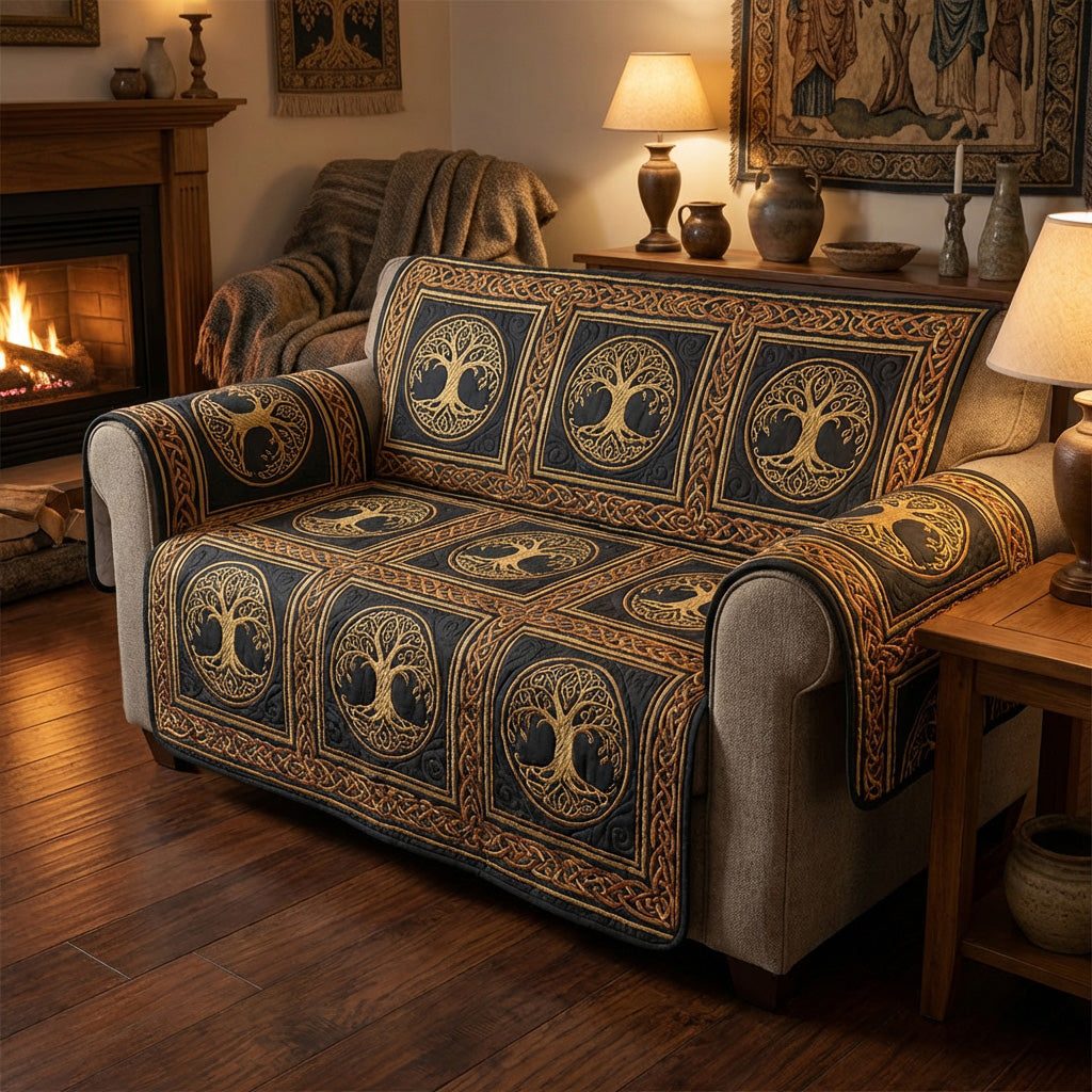 Ancient Oak Night Quilted Sofa Cover Great Couch Covers Tree Of Life Gifts For Parents