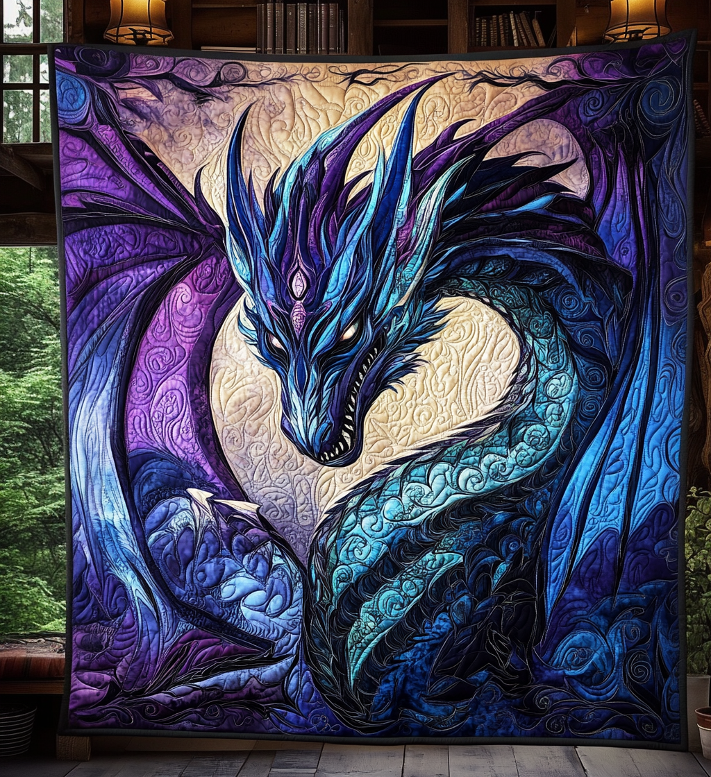 Ancient Wyrm Quilted Blanket Comforter And Sheet Sets Dragon Gifts For Men