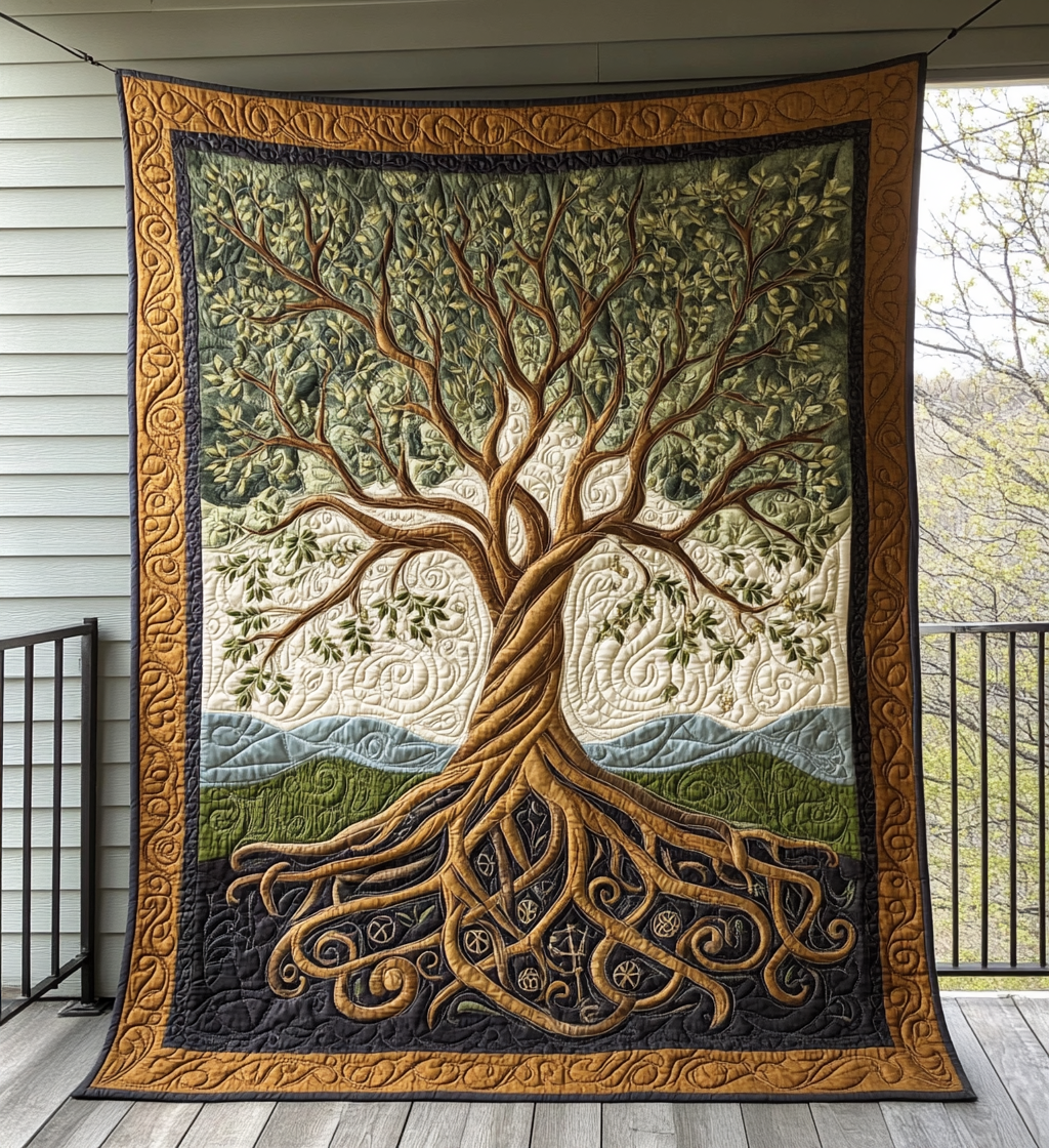 Ancients Tree Quilted Blanket Best King Bed Sheets Mothers Day Gift Suggestions