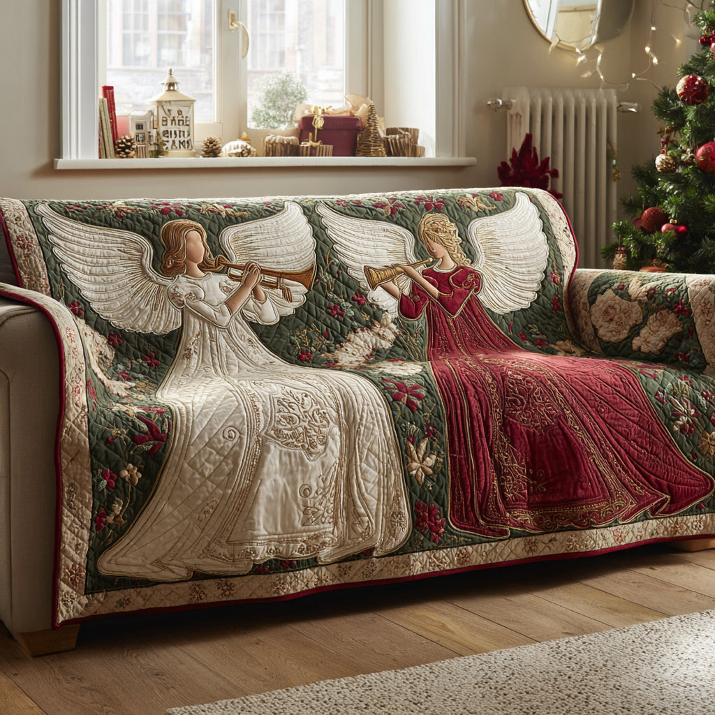 Angel Serenade Star Quilted Sofa Cover Holiday Living Christmas Decor Best Gifts For Grandma