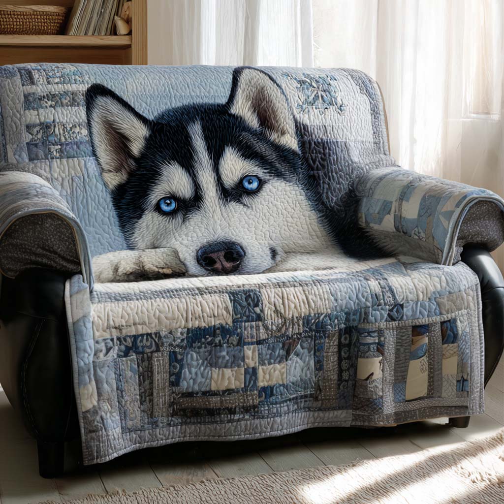Arctic Gaze Quilted Sofa Cover Holiday Living Christmas Decor Best Presents For Dog Lovers