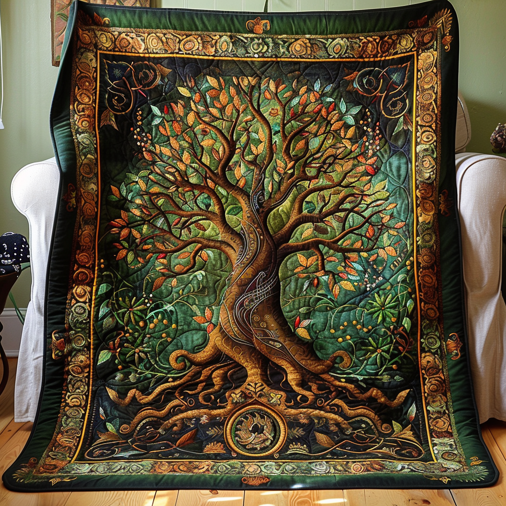 Artisan Celtic Knot Tree of Life Quilted Blanket Best Comforter Sets Tree Of Life Gifts For Him