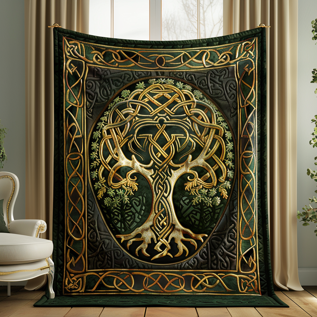Artisan Celtic Tree Of Life Quilted Blanket Bedding Ideas Tree Of Life Gifts Father'S Day