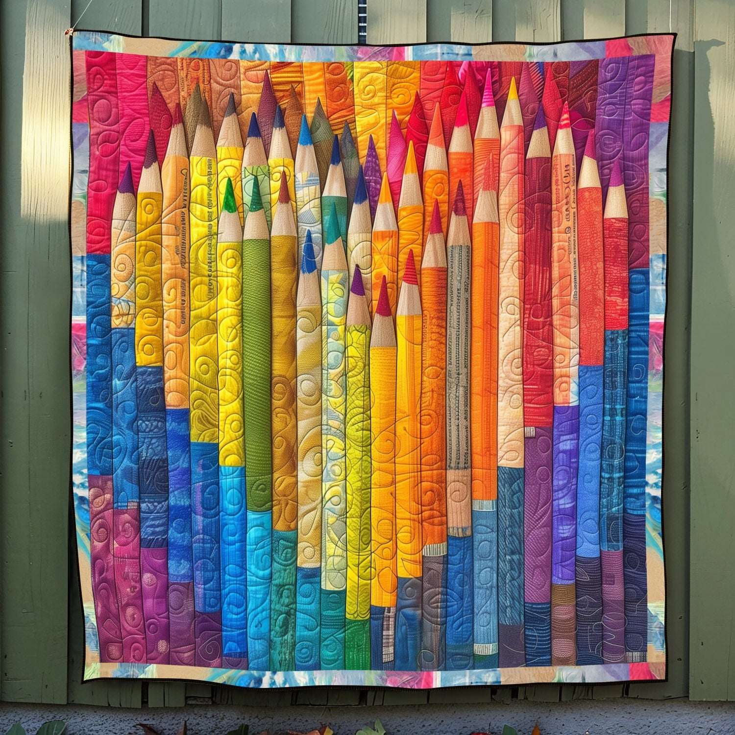 Artistic Spectrum Quilted Blanket Bed Room Decoration Good Gifts For Mom Birthday