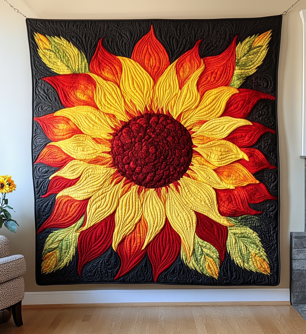 Artistic Sunflower Quilted Blanket Good Sheet Sets Special Mothers Day Presents