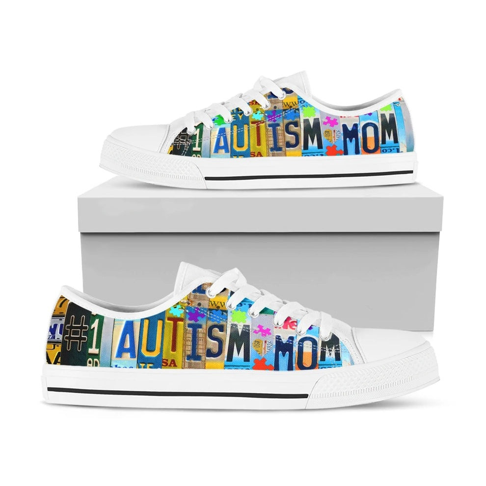 Autism Mom Low Top Shoes Sneakers Autism Awareness Merch Mother's Day Gifts For Mom