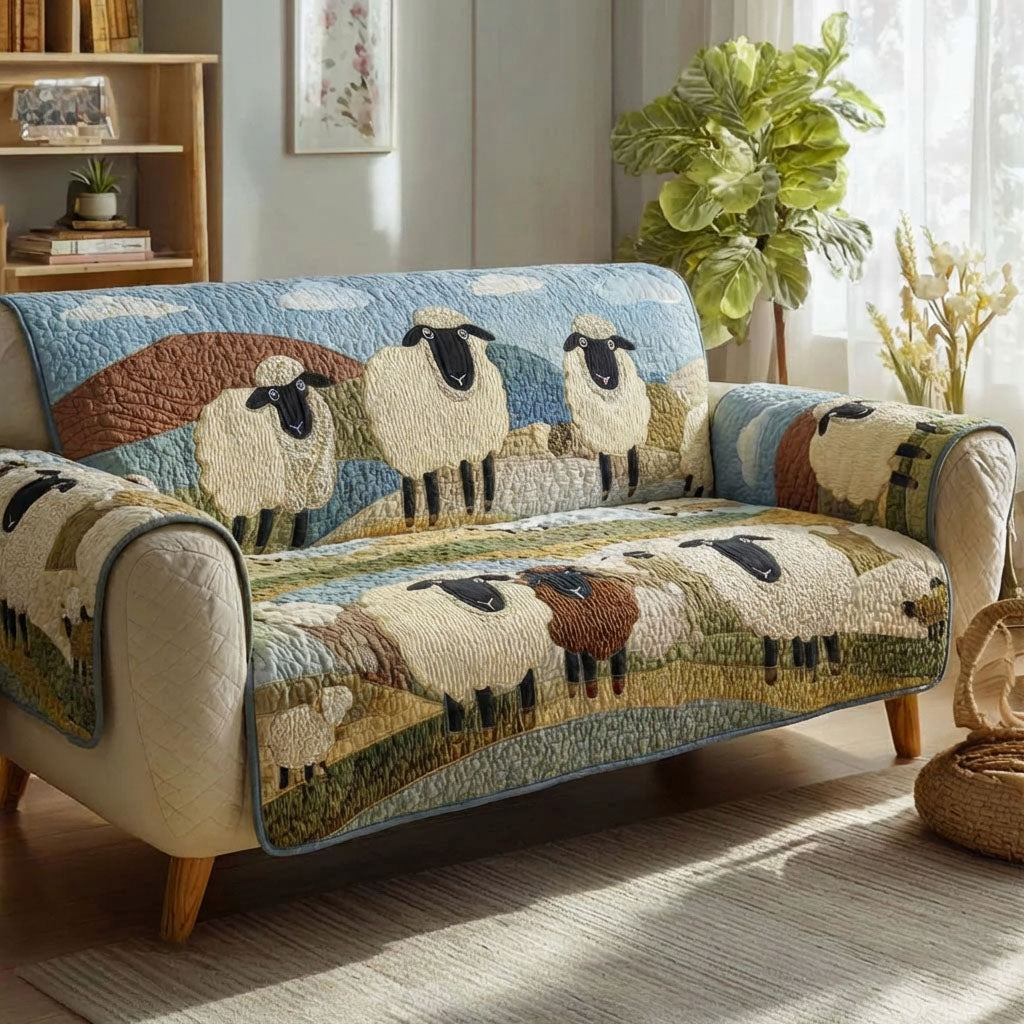Autumn Flock Quilted Sofa Cover Awesome Couch Covers Sheep Related Presents