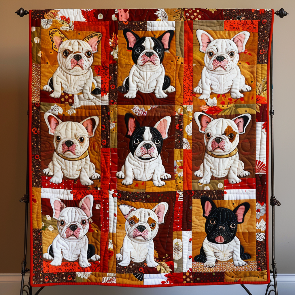 Autumn French Bulldog Quilted Blanket Bedroom Furniture Ideas Unique French Bulldog Gifts