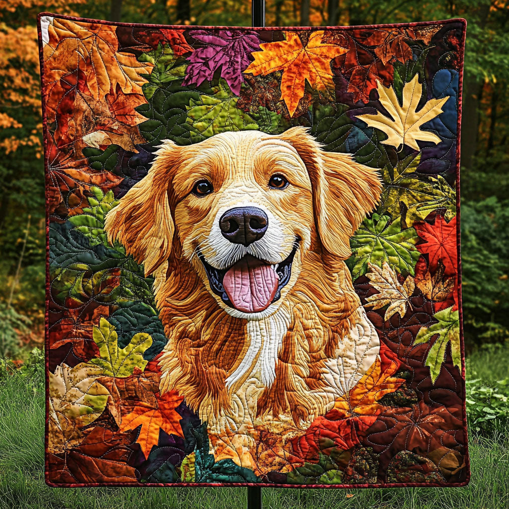 Autumn Gold Quilted Blanket Best Sheet Sets Golden Retriever Themed Gifts