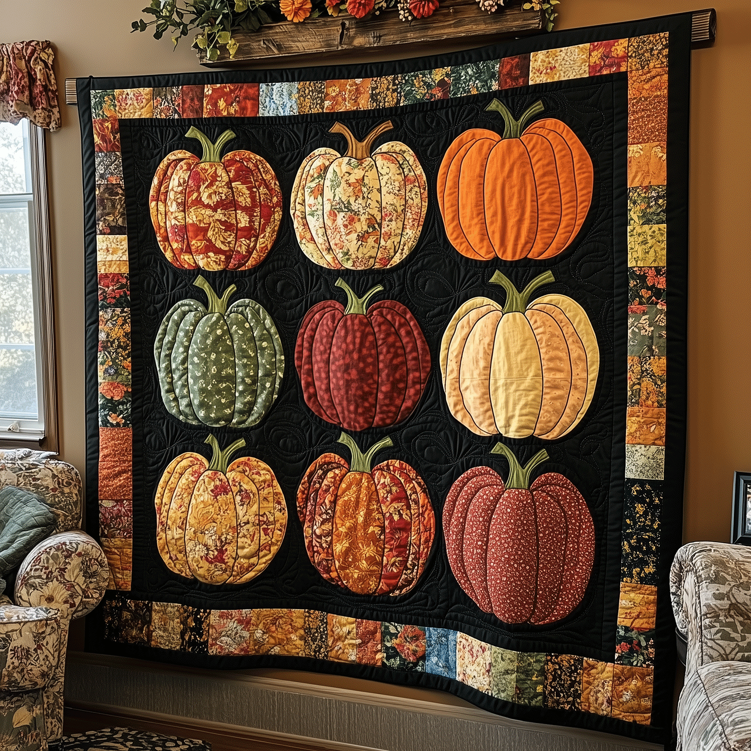 Autumnal Pumpkin Quilted Blanket Good Sheet Sets Spooky Gifts For Her