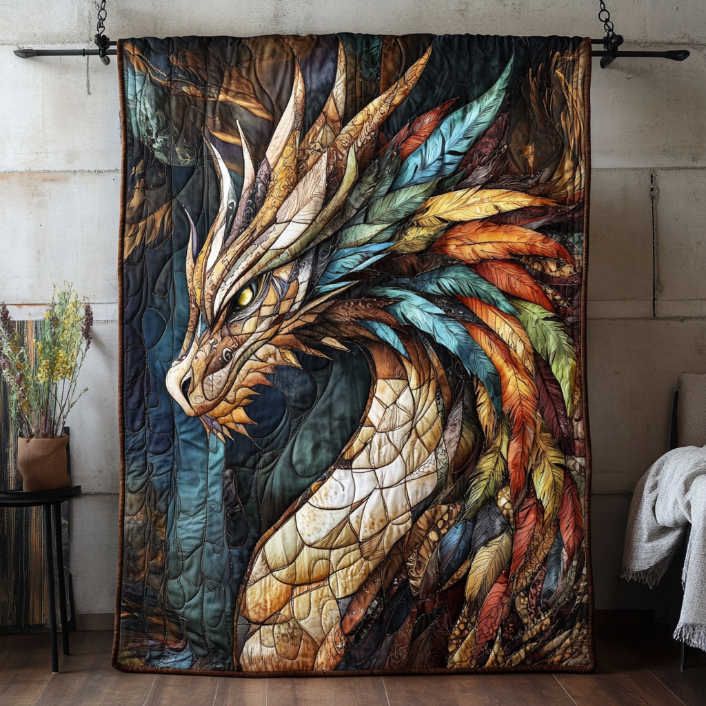 Azure Blaze Quilted Blanket Bedroom Furniture Ideas Dragon Themed Birthday Gifts