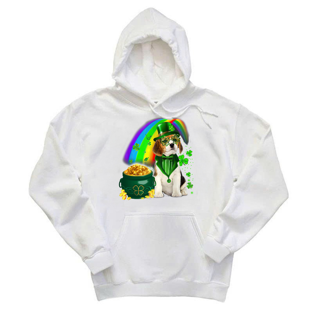 Beagle Dog Irish Leprechaun Hoodie Beagle Lover Cute St Patricks Day Shirt Big Brother Gifts