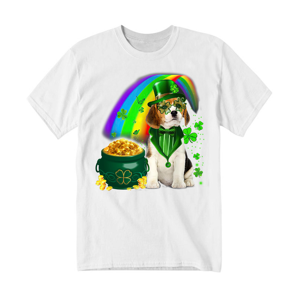Beagle Dog Irish Leprechaun T-Shirt Beagle Lover Cute St Patricks Day Shirt Big Brother Gifts