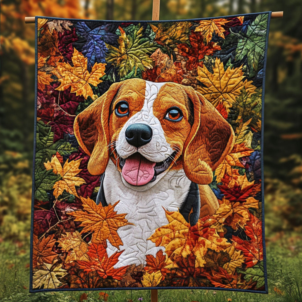 Beagle Leaf Adventure Quilted Blanket Best Bedding Sets Dog Owners Gifts Birthday Ideas