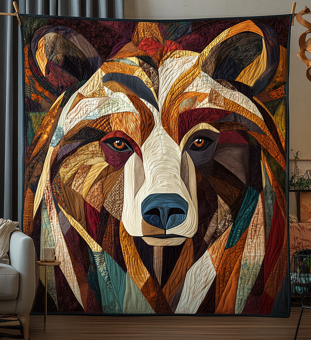 Bear Brave Quilted Blanket Bedroom Decor Ideas Fathers Day Gifts For Husband