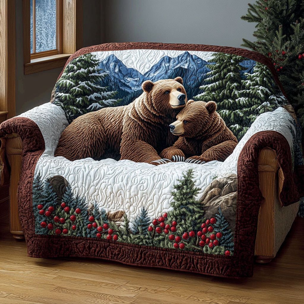 Bear Journey Quilted Sofa Cover Sofa Saver Covers Bear Gifts For Her