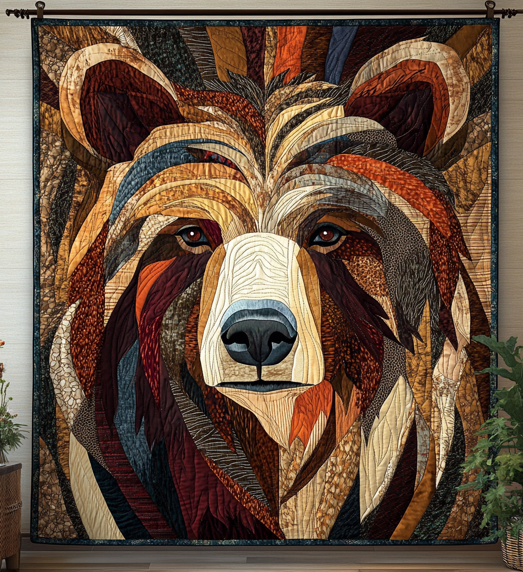 Bear Proud Quilted Blanket Comforter Sets Queen Great Gifts For Dad