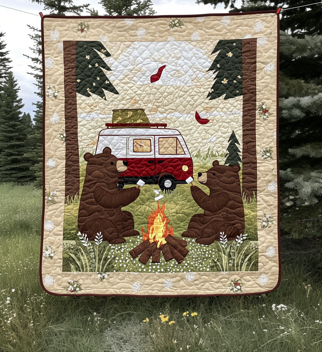 Bear Tracks Quilted Blanket Bedding Decor Top 10 Father's Day Gifts