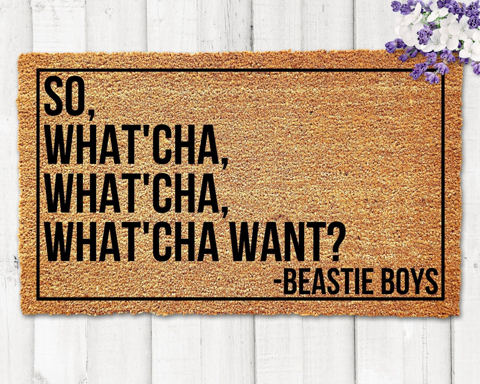 Beastie Boys Doormat So Whatcha Want Welcome Mat Funny Entryway Decor Hip Hop Lover Gifts
