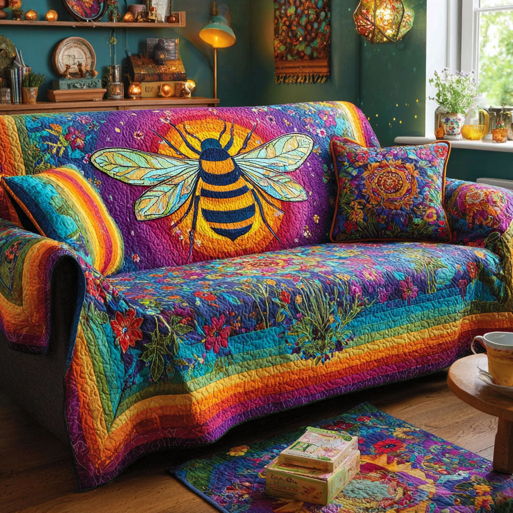 Bee Cottage Quilted Sofa Cover Sofa Slip Covers Awesome Bee Gifts
