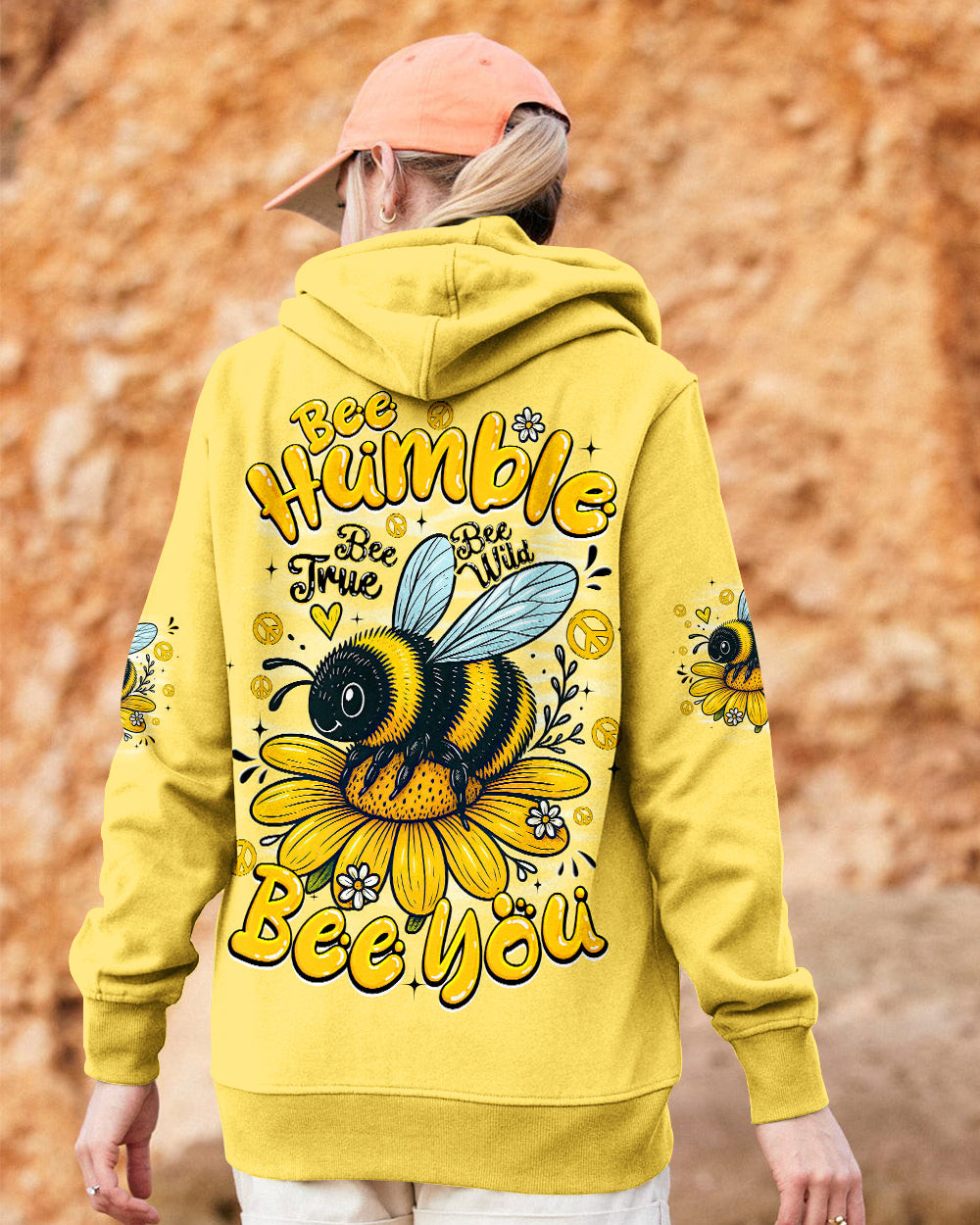 Bee You Bee Humble Hoodie Zip Inspired Messages Perfect Gift For Sisters - Image 2