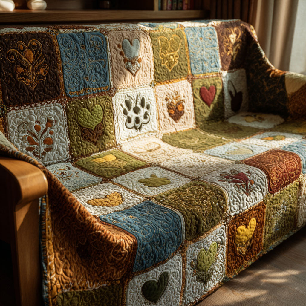 Bloom Comfort Quilted Sofa Cover Slipcover Couch Covers Best Presents For Dog Owners