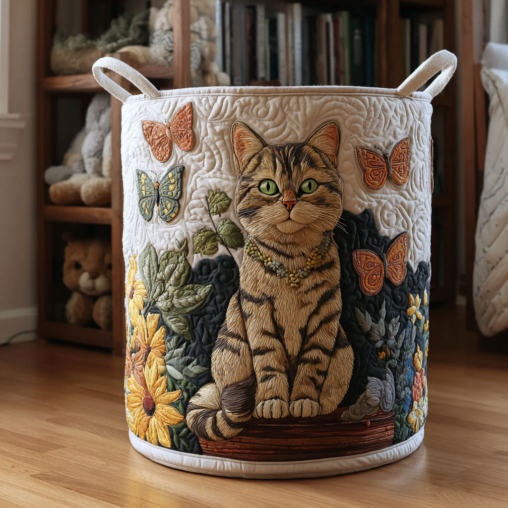 Bloomtail Quilted Laundry Basket Practical Quilted Laundry Hamper Gift for Daily Use