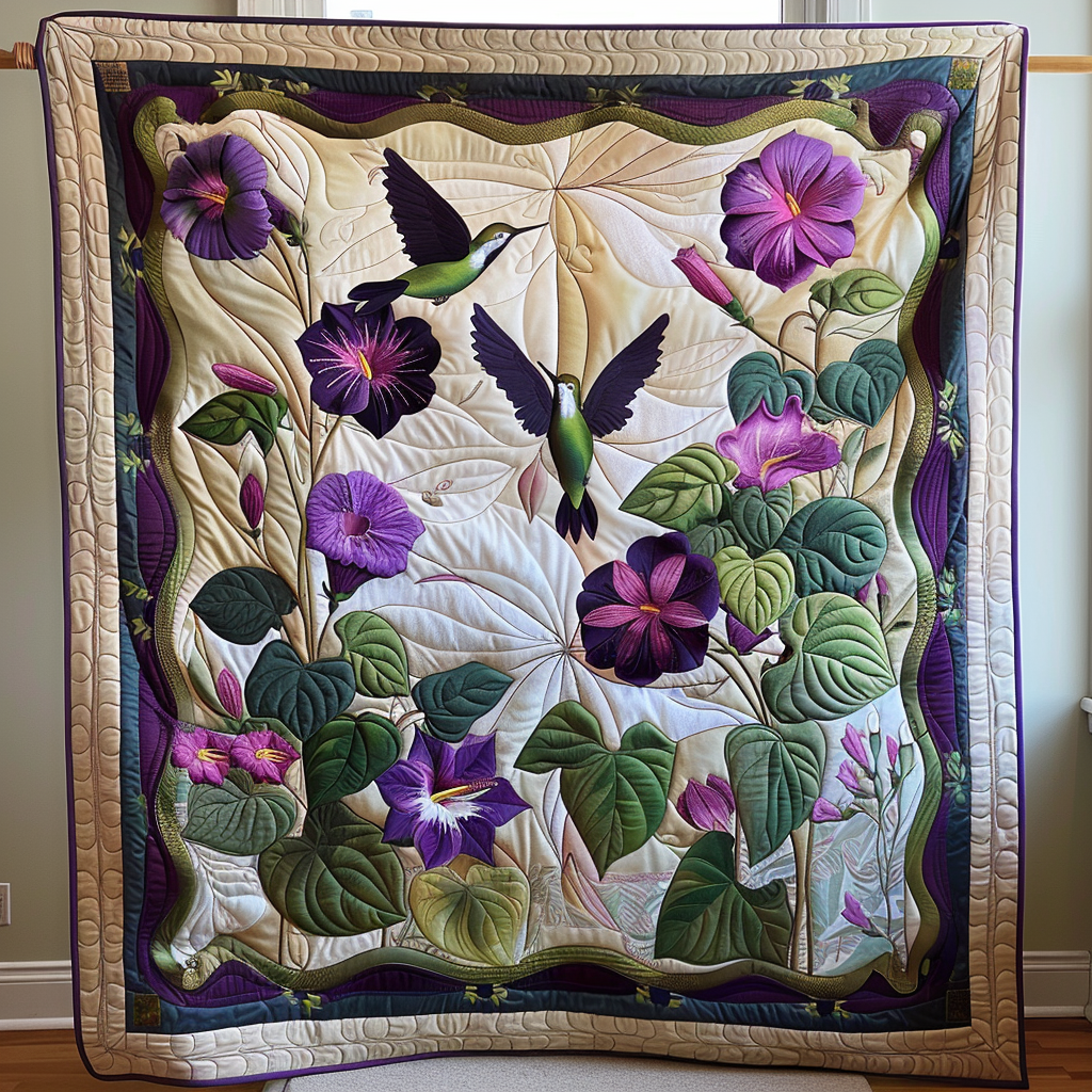 Blossom Ballet Quilted Blanket Bed Decor Ideas Unique Hummingbird Gifts