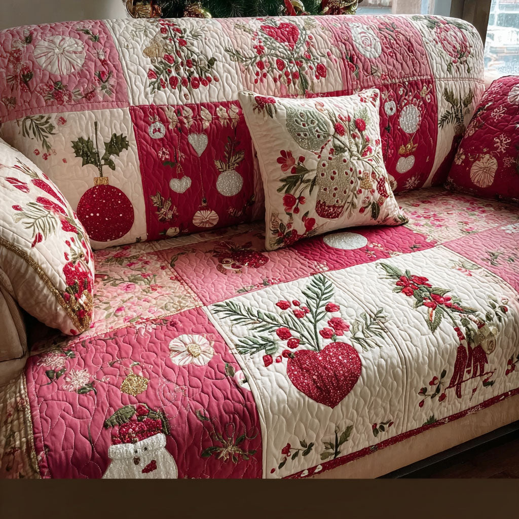 Blossom Heart Lane Quilted Sofa Cover Christmas Decorations Indoor Family Christmas Present Ideas