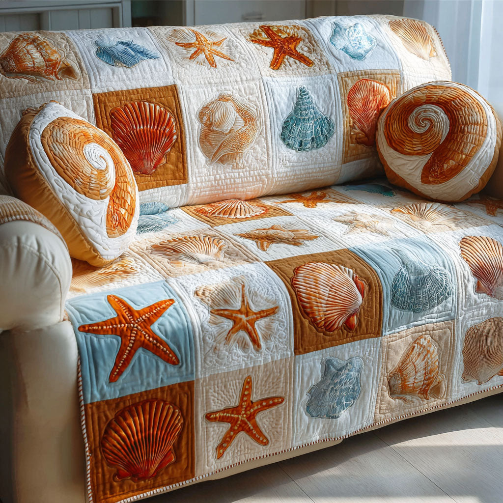 Blue Tides Quilted Sofa Cover Best Sofa Slipcovers Great Gifts For Dad