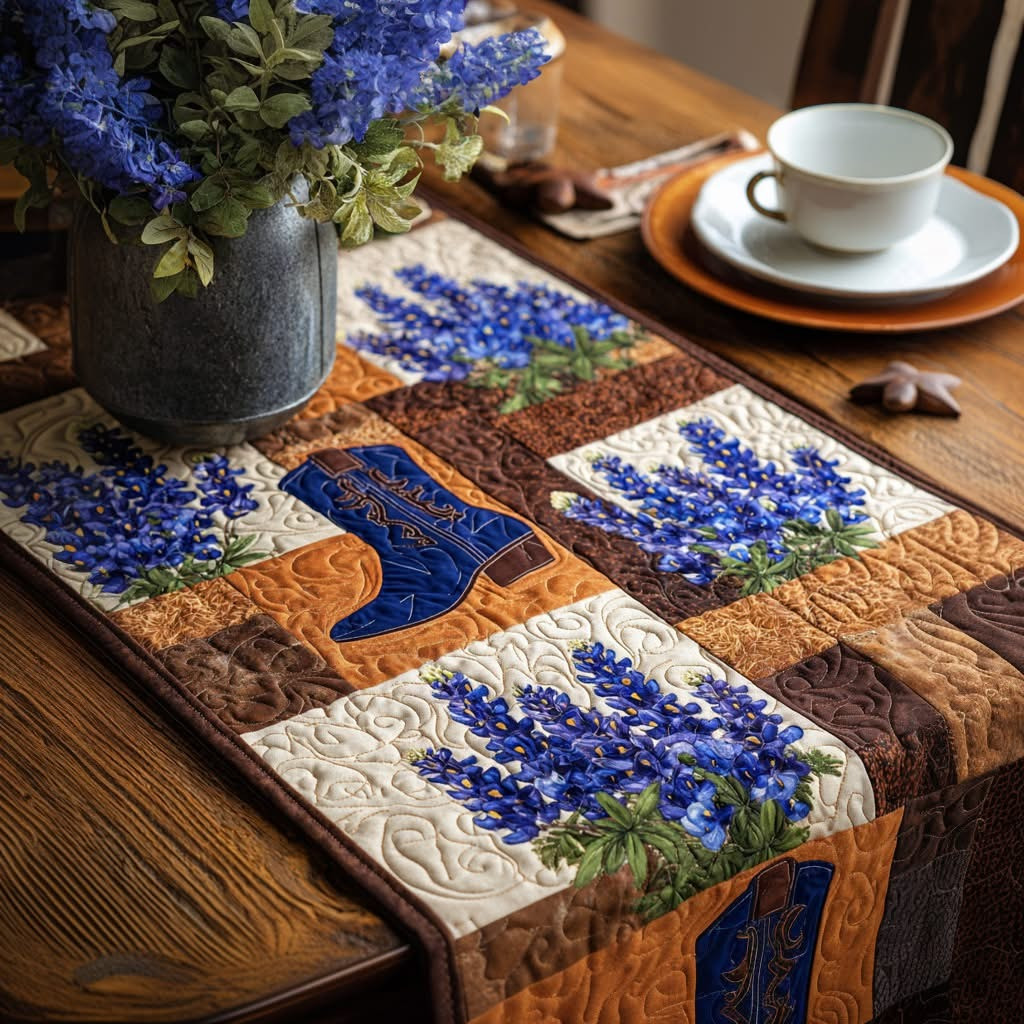 Bluebonnet Home Quilted Table Runner Dining Table Decor Best Gifts For Texans