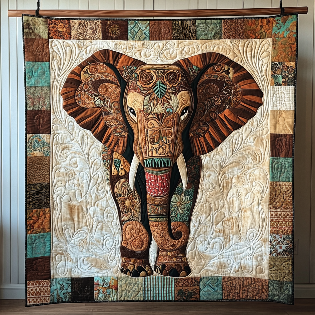 Bohemian Trunk Quilted Blanket Bed Decor Ideas Unique Elephant Presents