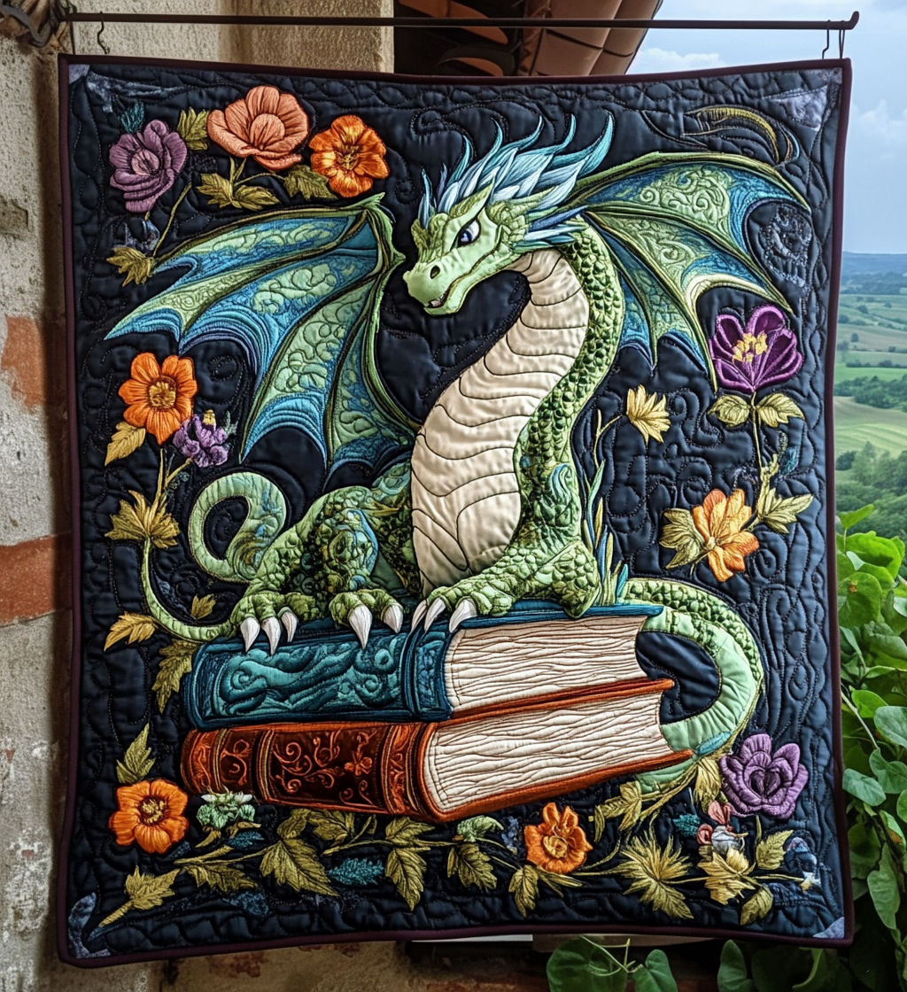 Book Guardian Quilted Blanket Bedroom Decorations Unique Dragon Gifts