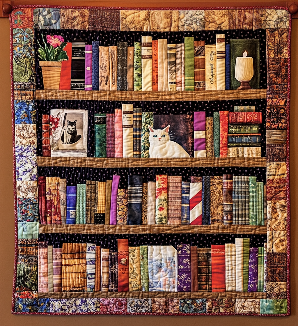 Bookish Bliss Quilted Blanket Bed Decor Ideas Cool Gifts For Book Lovers