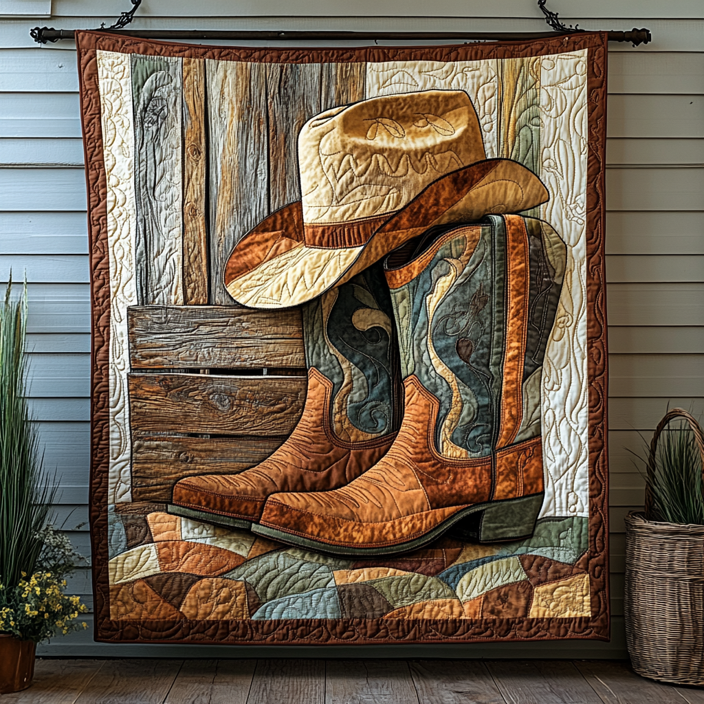 Boots And Bronco Quilted Blanket Nice Bed Sheet Sets Thoughtful Mother's Day Gifts