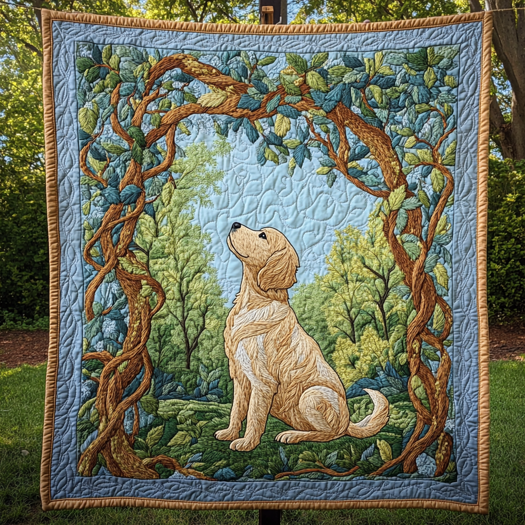 Bright Spirit Quilted Blanket Comforter Sets Golden Retriever Themed Gifts