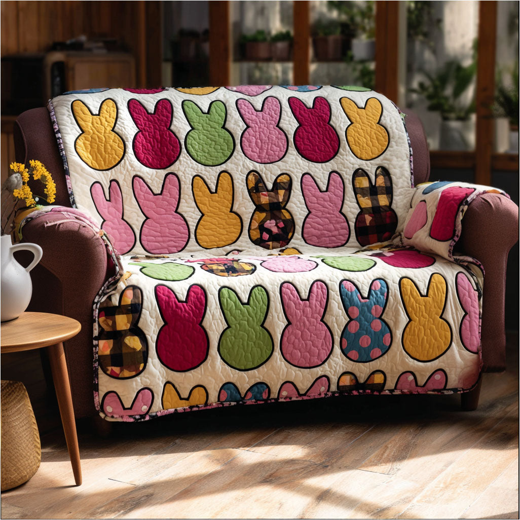 Bunny Patch Jubilee Quilted Sofa Cover Couch Cushion Covers Easter Themed Gifts