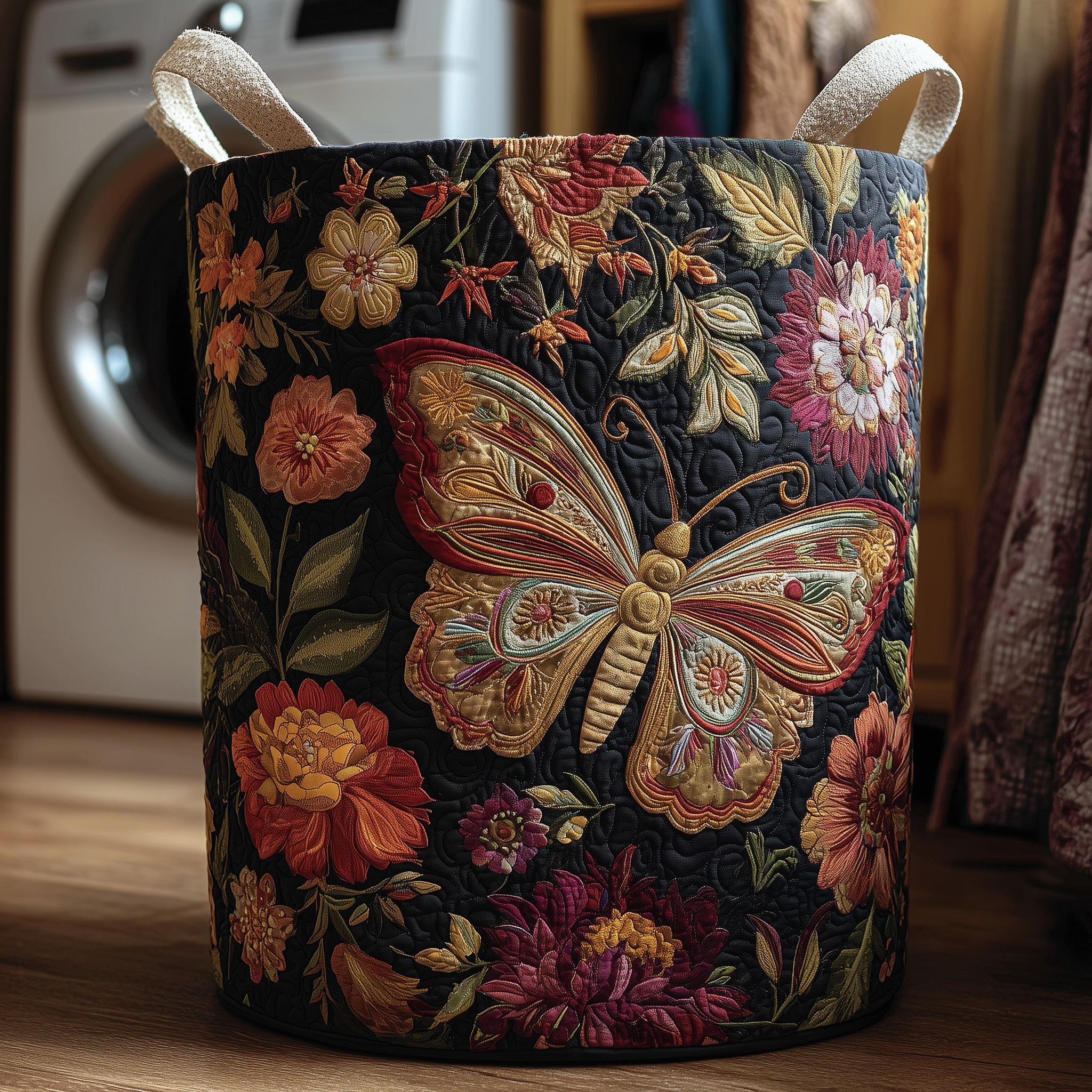 Butterfly Heaven Quilted Laundry Basket Best Lovely Gifts For Butterfly Enthusiasts