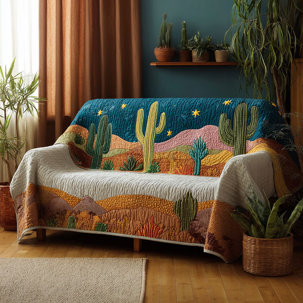 Cactus Garden Quilted Sofa Cover Living Room Sofa Covers Great Cactus Themed Gifts