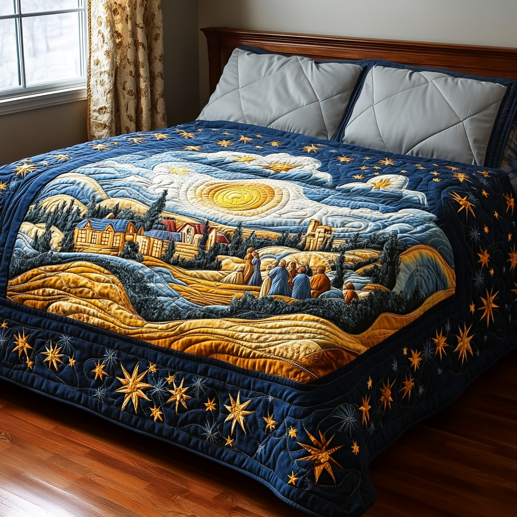Calm And Bright Quilted Blanket Bedroom Decor Christmas Christmas Presents For Relatives
