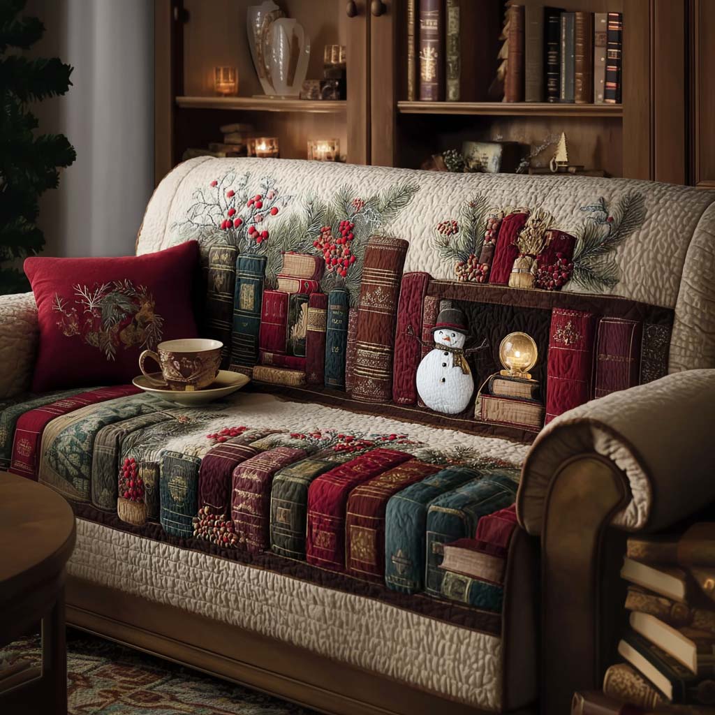 Calm Reader Quilted Sofa Cover Couch Cushion Covers Gift Ideas For Book Lovers