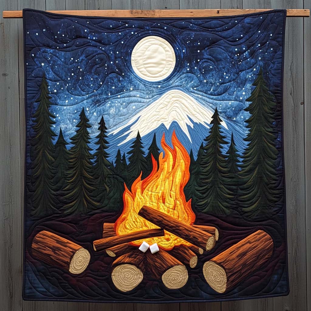 Camp Serenity Quilted Blanket Over The Bed Decor Gift Ideas For Your Mom
