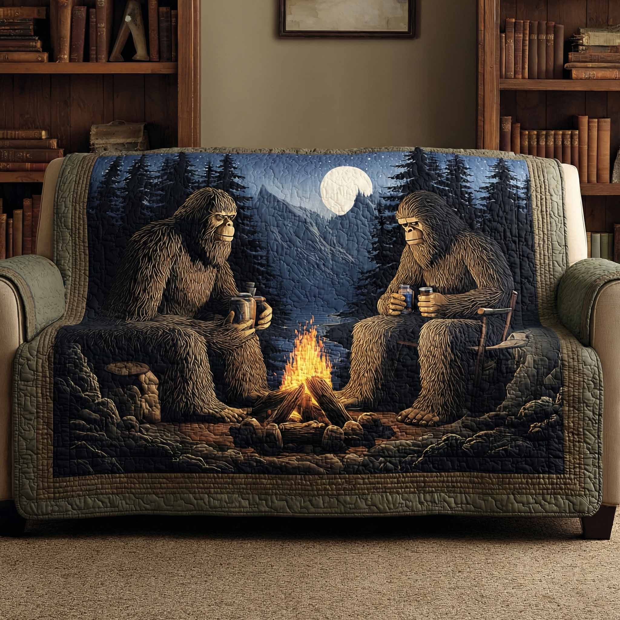 Campfire Tales Quilted Sofa Cover Best Sofa Covers Best Bigfoot Gifts